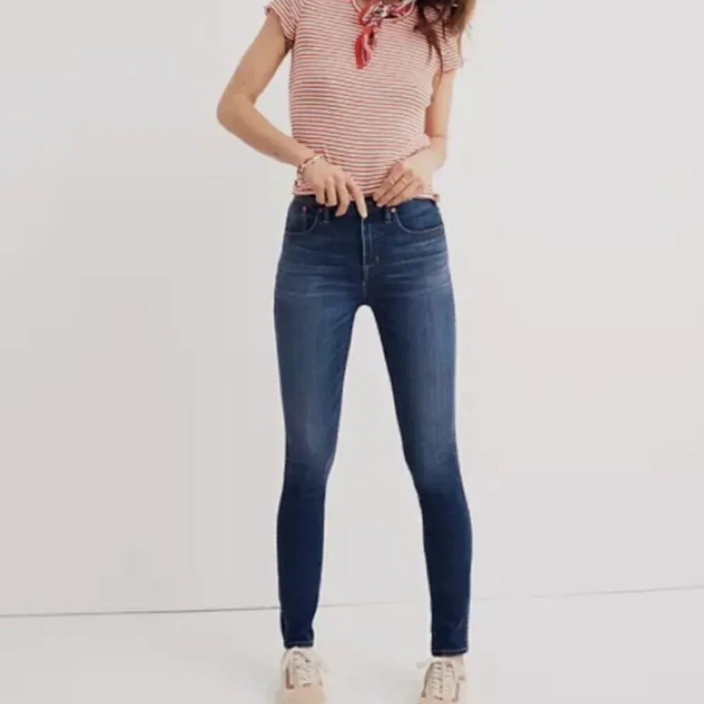 Madewell 10” High Rise Skinny Jeans Dark Wash Size 27 - Picture 2 of 9